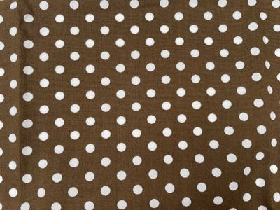 Zuschnitt Baumwoll Webware "Dots" Braun 70 cm x 140 cm