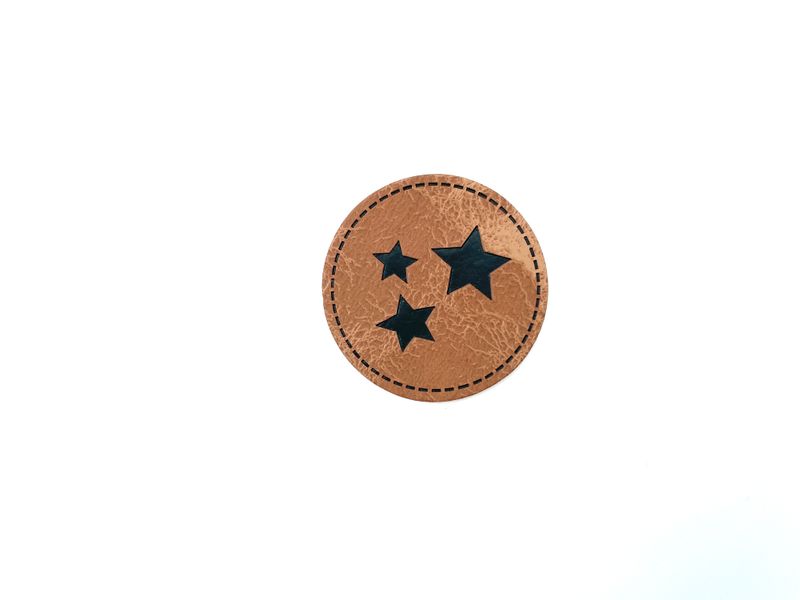 Kunstleder Label "Sterne"