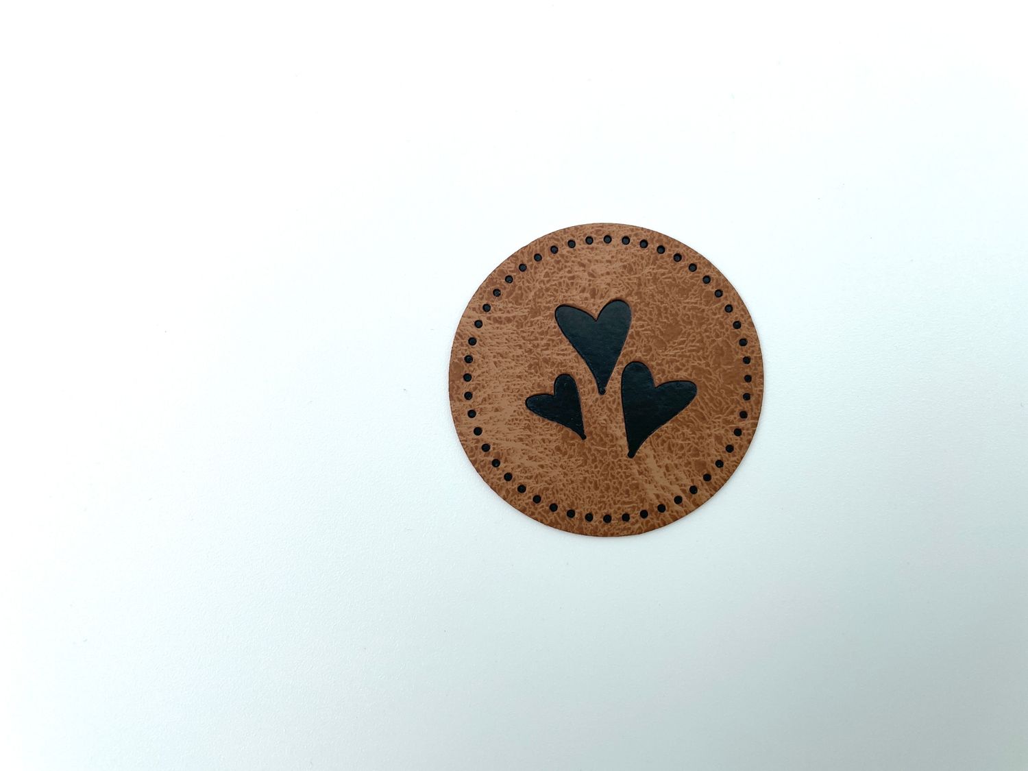 Kunstleder Label "Herzen"