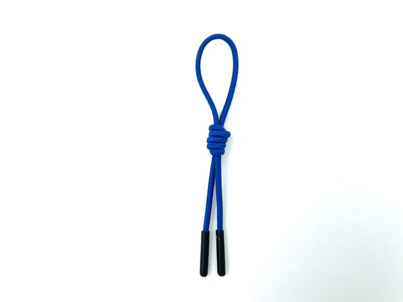 Zipper Schlaufe mit Knoten Blau