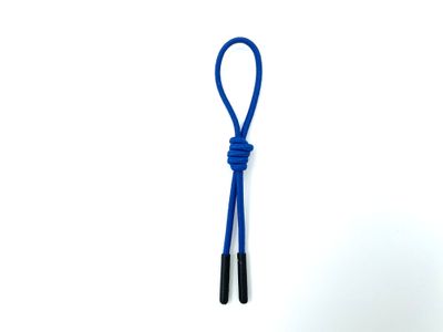 Zipper Schlaufe mit Knoten Blau
