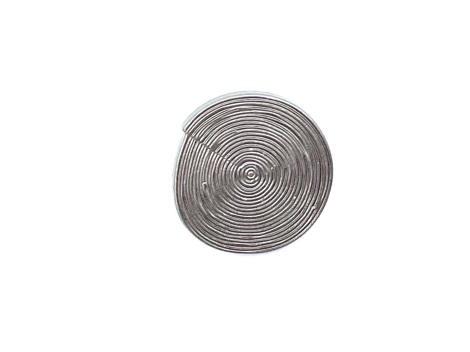 Design Knopf mit Struktur Silber 3 cm Durchmesser