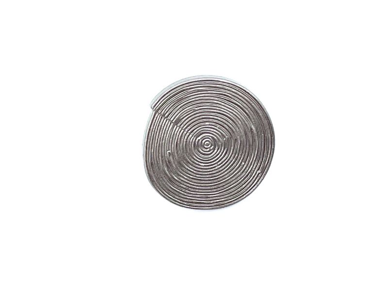 Design Knopf mit Struktur Silber 3 cm Durchmesser