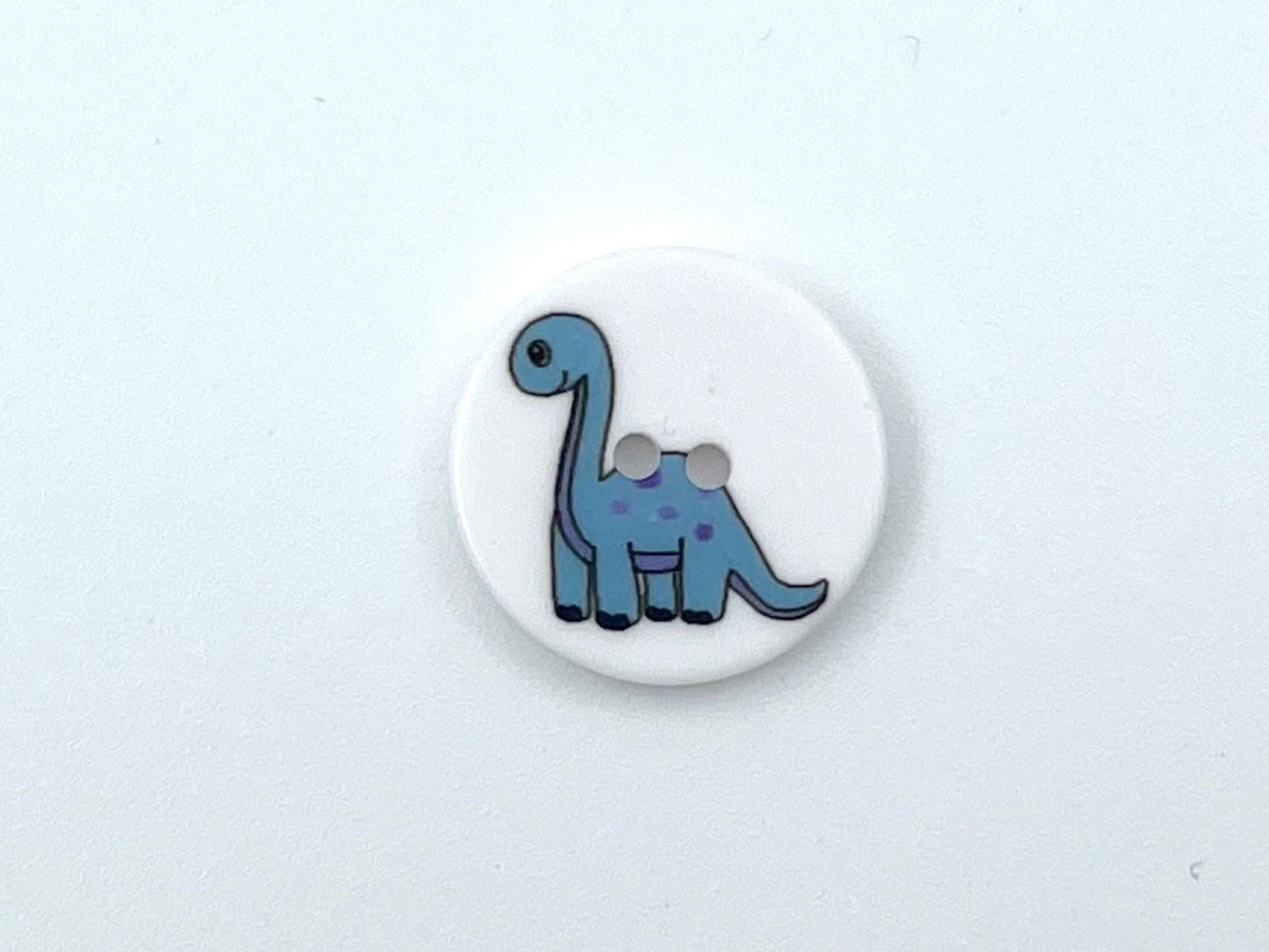 Kinderknopf "Dino" Blau 1,5 cm Durchmesser
