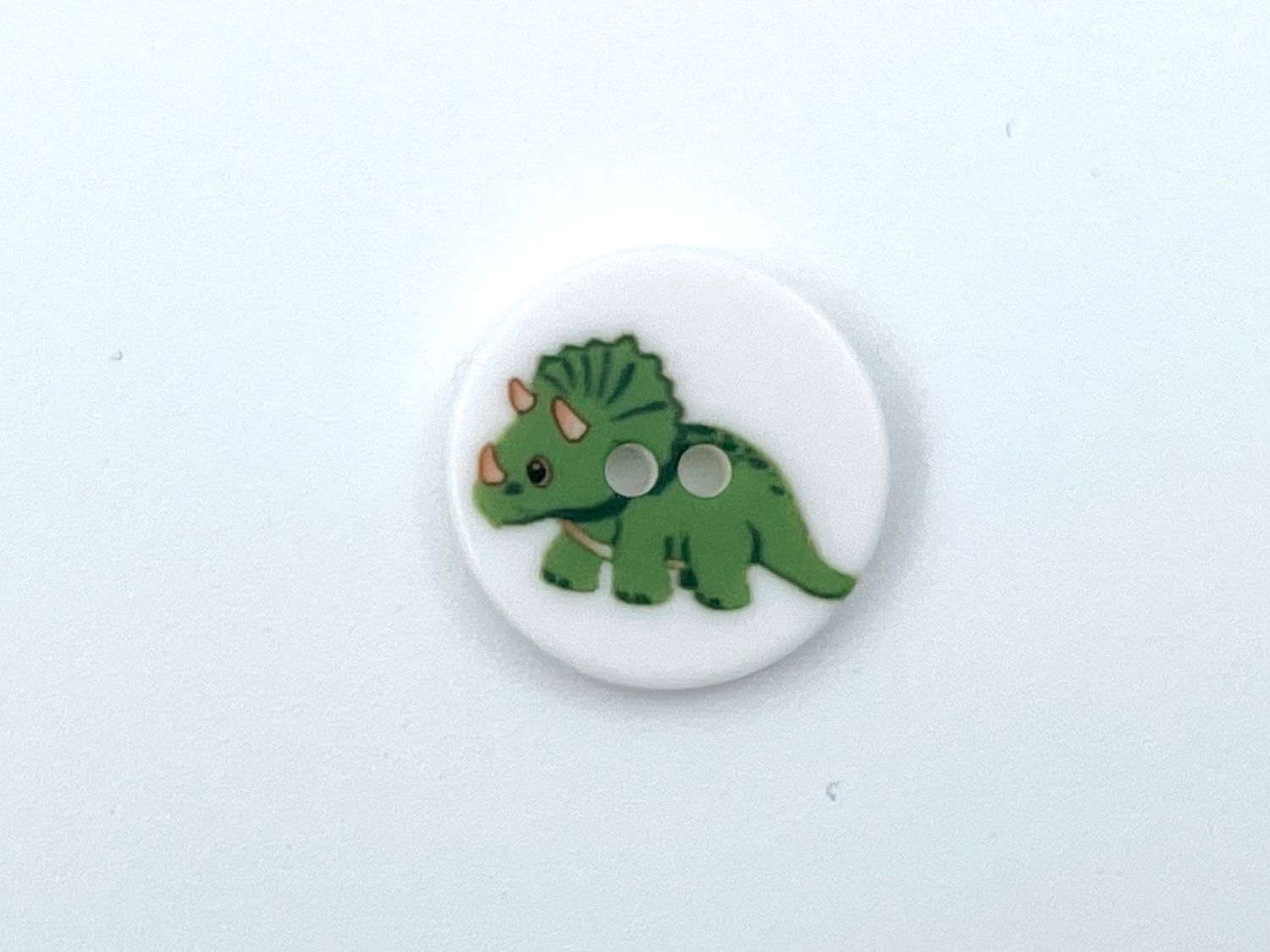 Kinderknopf "Dino" Grün 1,5 cm Durchmesser