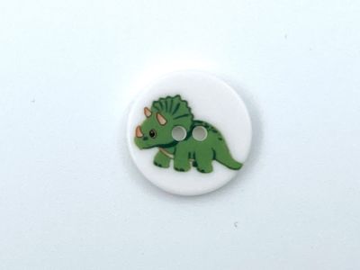 Kinderknopf "Dino" Grün 1,5 cm Durchmesser