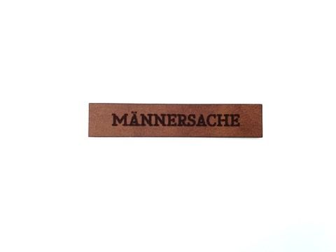 Kunstleder Label "Männersache"