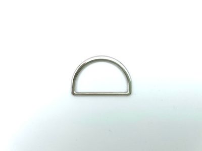 Flacher D-Ring 25 mm breit Silber
