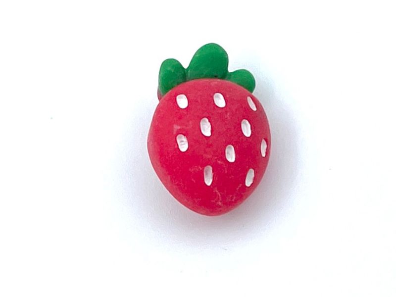 Knopf "Erdbeere" Rot 2,2 cm Durchmesser