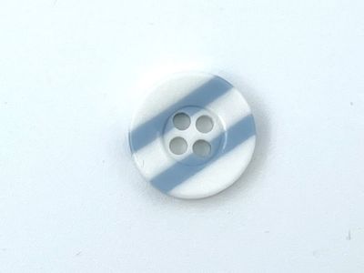 Maritimer Knopf Blau Weiß gestreift 1,3 cm Durchmesser