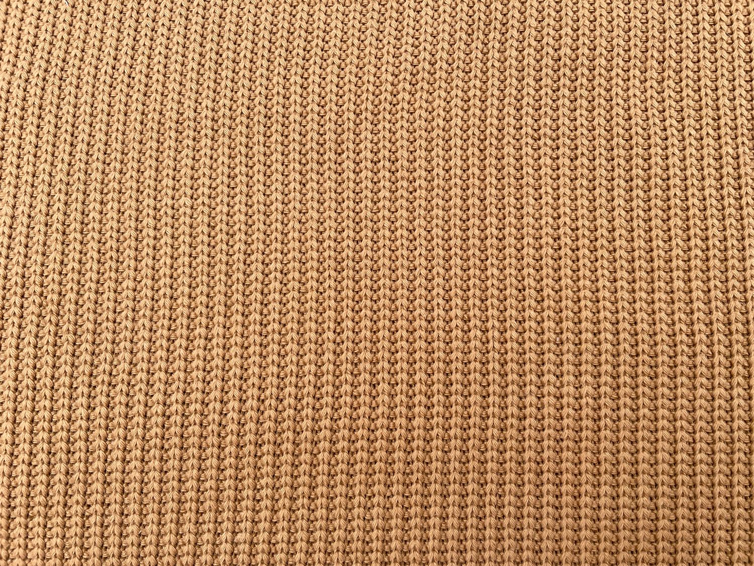 Reststück Baumwoll Grobstrick "Big Knit" Karamell 49cm x 150cm
