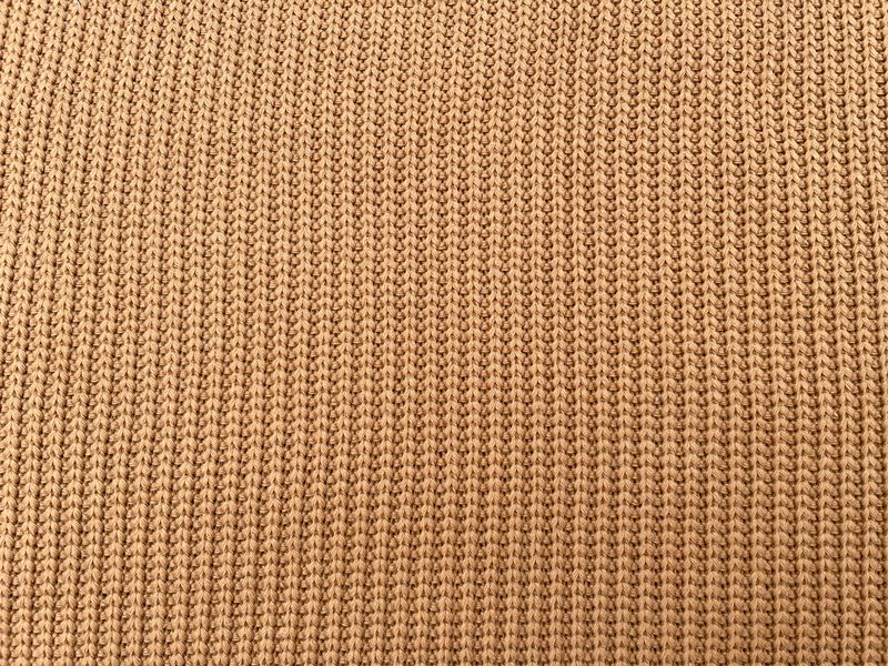 Reststück Baumwoll Grobstrick Reststück Baumwoll Grobstrick "Big Knit" Karamell 49cm x 150cm