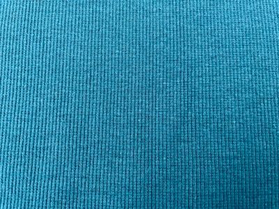 Reststück Feinrippen Bündchen Petrol Blau 58cm x 32 cm Reststück Feinrippen Bündchen Petrol Blau 58cm x 32 cm