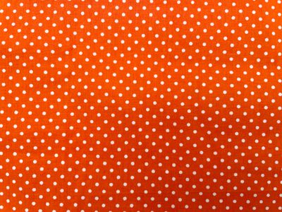 Reststück Baumwoll Webware Reststück Baumwoll Webware "little Dots" Orange 60 cm x 140 cm