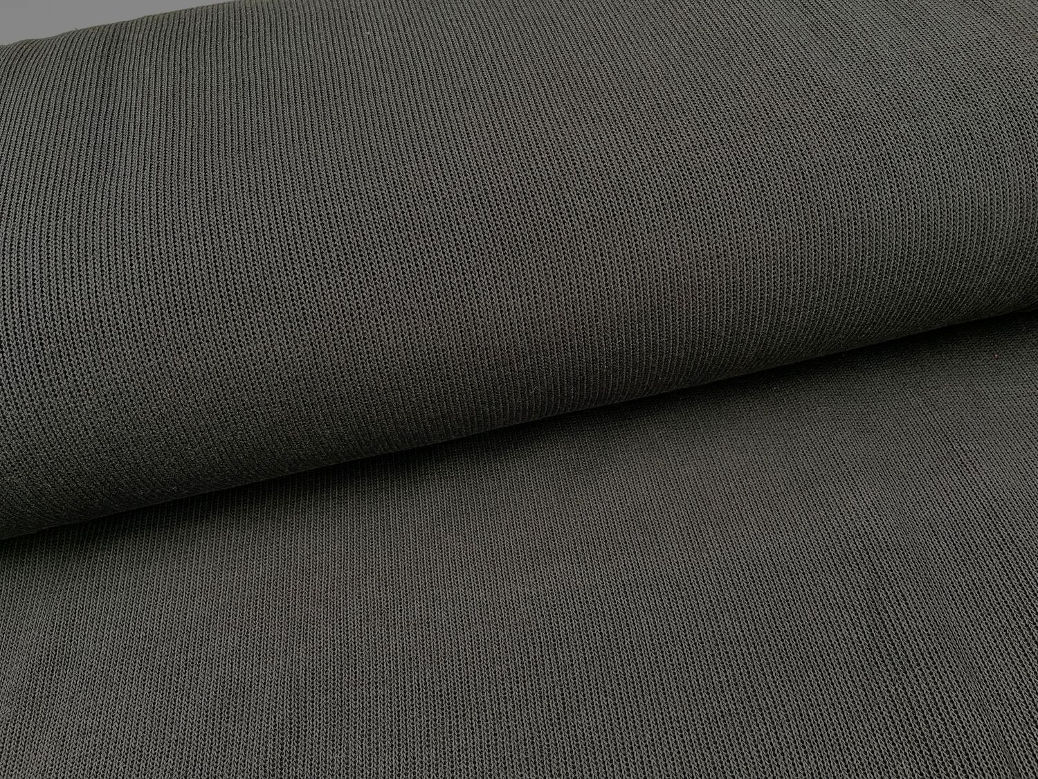 Baumwollstrick Strick Schwarz Doubleside Strickstoff