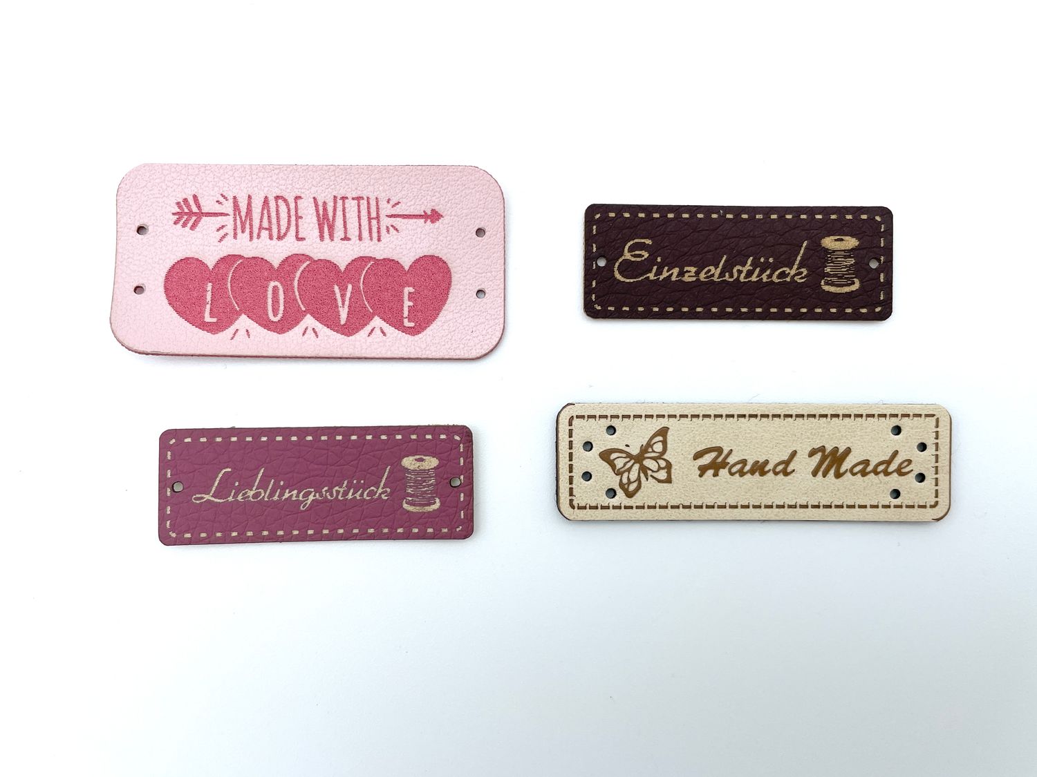 Kunstleder Label 4er Set "Mix 4"