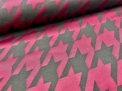 Jacquard Jersey Jacquard Jersey "Hahnentritt Muster" Bordeaux