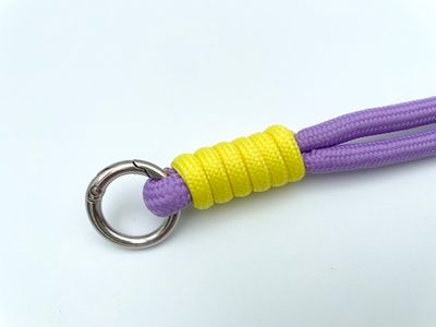 Kordel mit Karabiner Lila Gelb