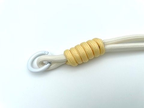 Kordel mit Karabiner Creme Gelb