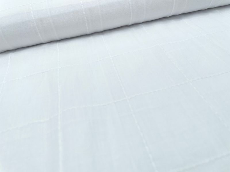 Baumwoll Voile Dobby Weiß Blusenstoff