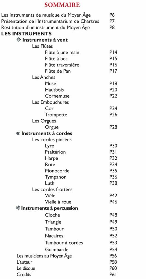 Les instruments de musique au Moyen Age