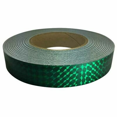 25mm x 50m Prism Tape, Holographic Reflective Self Adhesive for DIY Art  Craft Wrapping Decoration, Green