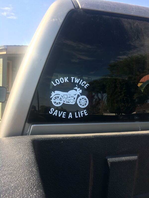 Look twice save a life Decal