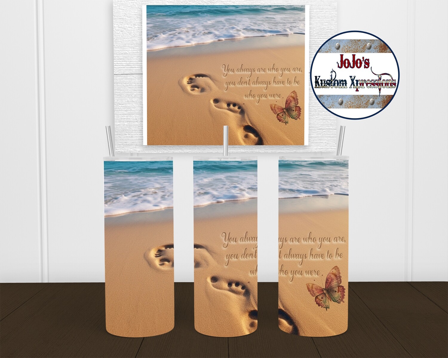 Foot prints in the sand 20pz Tumbler