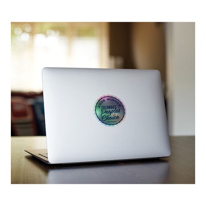 Kiss-Cut Holographic Logo Stickers