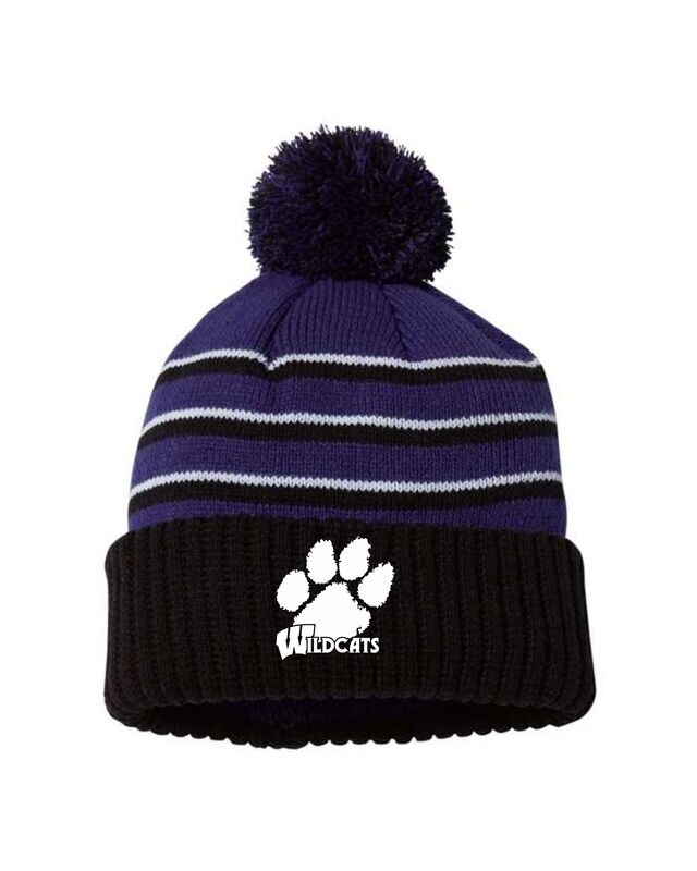 Pom Beanie with Embroidered Logo