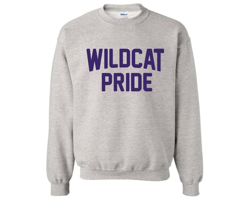 WIldcat Pride 3d puff Crewneck Sweater