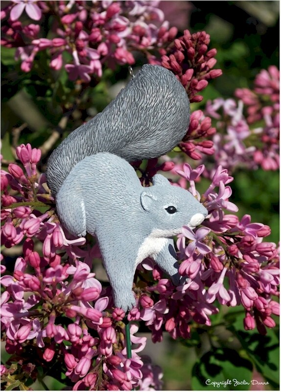 Gray Squirrel | Hand Painted Christmas Ornament &amp; Decorative Magnet