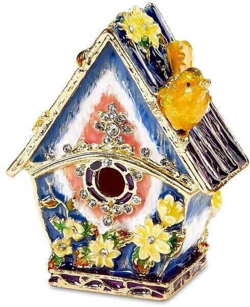 Goldfinch Birdhouse Trinket Box