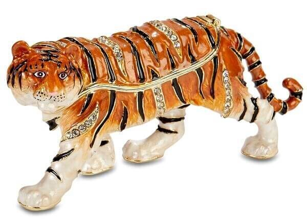 Tiger Walking Trinket Box