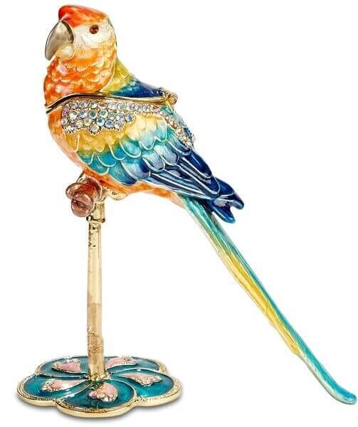 Parrot on a Perch Trinket Box