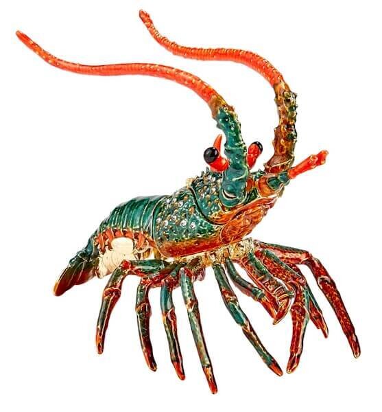 Articulated Colorful Lobster Trinket Box