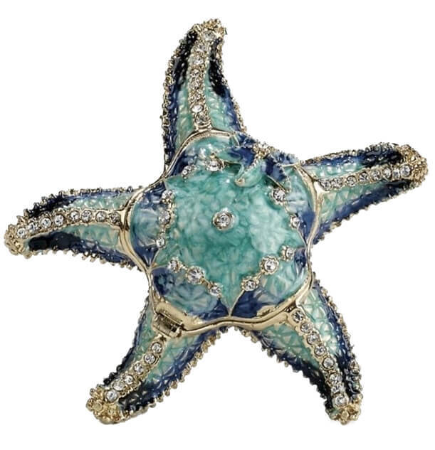 Blue Starfish Trinket Box