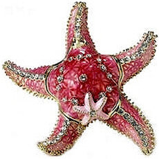Red Starfish Trinket Box