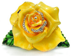 Yellow Rose Trinket Box