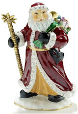 Santa Claus With Star Staff Trinket Box