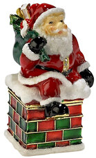 Santa in Chimney Trinket Box