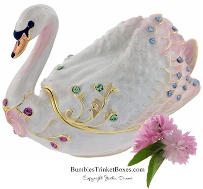 Elegant Swan Trinket Box