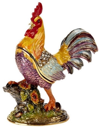 Handsome Rooster Trinket Box