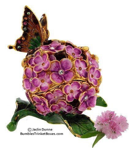 Hydrangea Flower Trinket Box