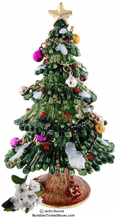 Decorated Christmas Tree Trinket Box
