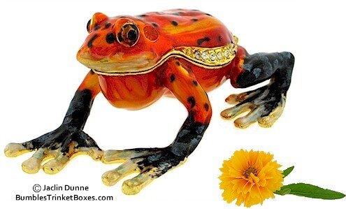 Orange Frog Trinket Box