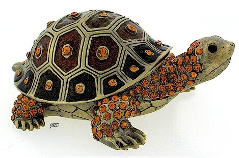 Turtle- Brown Trinket Box