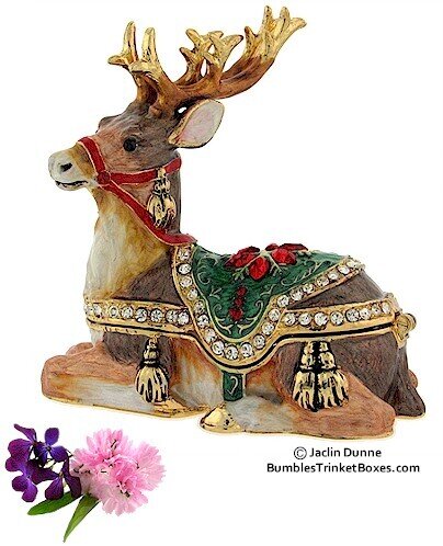 Reindeer Lying Down Trinket Box