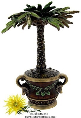 Discontinued- Potted Palm Tree Trinket Box