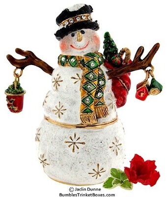 Happy Snowman Trinket Box